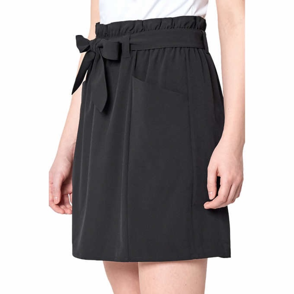 Black Cargo Skirt Paper Bag Waist Mondetta